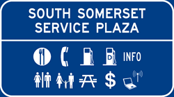 South Somerset Service Plaza sign