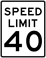 Speed Limit 40 sign