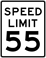 Speed Limit 55 sign