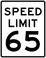 Speed Limit 65 sign