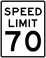 Speed Limit 70 sign