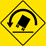 Truck Rollover Left Curve sign