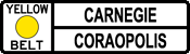 Yellow Belt - Carnegie/Coraopolis sign