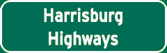 Harrisburg Highways sign