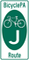 BicyclePA Route J marker
