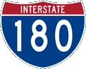 Interstate 180 marker