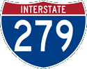 Interstate 279 marker