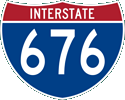 Interstate 676 marker