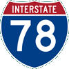 Interstate 78 marker