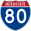 Interstate 80 marker