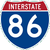 Interstate 86 marker