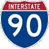 Interstate 90 marker