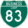 Interstate Business Loop 83 marker