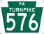 PA Turnpike 576 marker