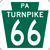 PA Turnpike 66 marker