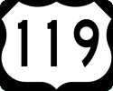 US 119 marker