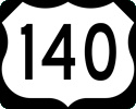 US 140 marker
