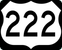 US 222 marker