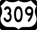 US 309 marker