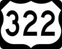 US 322 marker