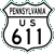 US 611 marker