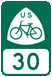 US Bicycle Route 30 marker