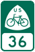 US Bicycle Route 36 marker