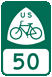 US Bicycle Route 50 marker