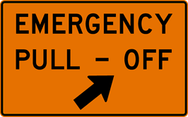 Image of a Emergency Pull-Off Entrance Sign (G30-2)