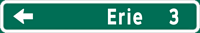 Image of a Image of a Single-Line Mileage Destination Sign (D1-1A)