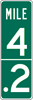 Image of a Single-Digit Intermediate Reference Location Sign (D10-1A)