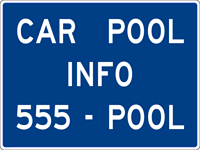 Image of a Car Pool Information Sign (D12-2)