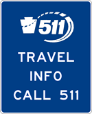 Image of a Travel Info Call 511 Sign (D12-5)