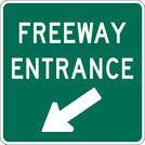 Image of a Freeway Entrance Left Sign (D13-3AL)