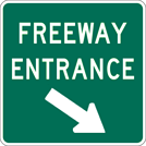 Image of a Freeway Entrance Right Sign (D13-3AR)