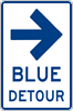 Image of a Emergency Detour (color) Trailblazer Sign (D14-102)