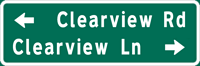 Image of a Double-Line Advance Street Name Sign (D3-3)