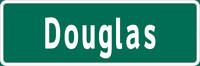 Image of a Single-Line Overhead Street Name Sign (D3-4)