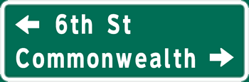 Image of a Double-Line Overhead Street Name Sign (D3-5)