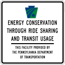 Image of a Department Ride Sharing Parking Lot Sign (D4-10)