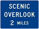 Image of a Advance Scenic Overlook Sign (D6-2)