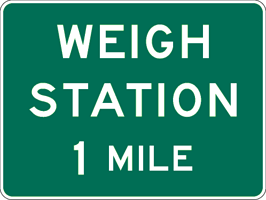 Image of a Advance Weigh Station Sign (D8-1)