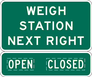 Image of a Weigh Station Next Right Sign (D8-2)