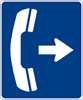 Image of a Telephone With Arrow Sign (D9-1A)