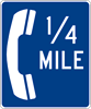 Image of a Telephone (__) Mile Sign (D9-1B)