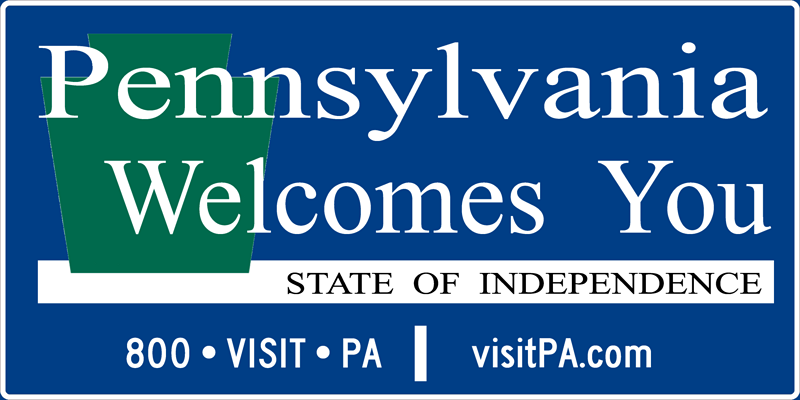 Image of a Pennsylvania Welcomes You Sign (I13-2)