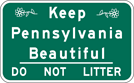 Image of a Keep Pennsylvania Beautiful Sign (I14-1)