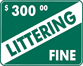 Image of a Litter Fine Sign (I14-4)