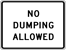 Image of a No Dumping Allowed Sign (I14-5)