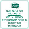 Recycling Services Sign (I20-4-1) Image of a Recycling Services Sign (I20-4-1)